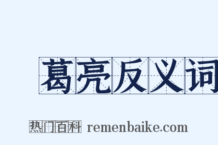 諸葛亮反义词是什么意思的图片